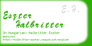 eszter halbritter business card